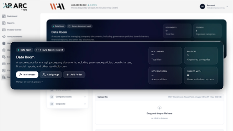 Secure virtual data room for capital markets due diligence